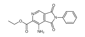 7-amino-6-ethoxycarbonyl-1,3-dioxo-2-phenyl-1,3-dihydropyrrolo<3,4-c>pyridine Structure