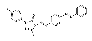 2-(4-Chlorophenyl)-2,4-dihydro-5-methyl-4-[[4-(phenylazo)phenyl]azo]-3H-pyrazol-3-one Structure
