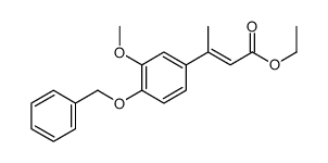 ethyl 3-(3-methoxy-4-phenylmethoxyphenyl)but-2-enoate结构式