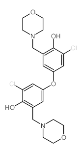 2-chloro-4-[3-chloro-4-hydroxy-5-(morpholin-4-ylmethyl)phenoxy]-6-(morpholin-4-ylmethyl)phenol Structure