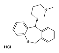 3-(6,11-dihydrobenzo[c][1]benzothiepin-11-ylsulfanyl)-N,N-dimethylpropan-1-amine,hydrochloride Structure