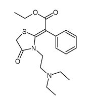 ethyl (2E)-2-[3-[2-(diethylamino)ethyl]-4-oxo-1,3-thiazolidin-2-ylidene]-2-phenylacetate Structure