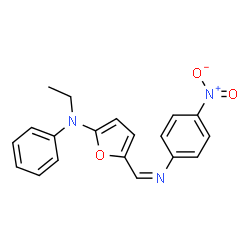 2-Furanamine,N-ethyl-5-[[(4-nitrophenyl)imino]methyl]-N-phenyl- Structure