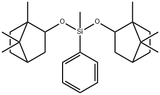 [Methylbis[(1,7,7-trimethylbicyclo[2.2.1]heptan-2-yl)oxy]silyl]benzene structure