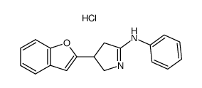 (4-Benzofuran-2-yl-4,5-dihydro-3H-pyrrol-2-yl)-phenyl-amine; hydrochloride Structure