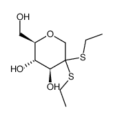 (2R,3S,4S)-5,5-bis(ethylthio)-2-(hydroxymethyl)tetrahydro-2H-pyran-3,4-diol结构式