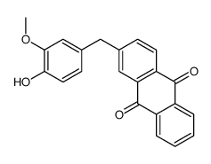 2-[(4-hydroxy-3-methoxyphenyl)methyl]anthracene-9,10-dione Structure