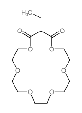 18-ethyl-1,4,7,10,13,16-hexaoxacyclononadecane-17,19-dione结构式