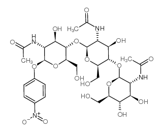 p-nitrophenyl beta-d-n,n',n''-triacetylchitotriose Structure