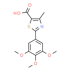 4-Methyl-2-(3,4,5-trimethoxyphenyl)-1,3-thiazole-5-carboxylic acid结构式
