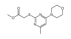 methyl 2-((4-methyl-6-morpholinopyrimidin-2-yl)thio)acetate结构式