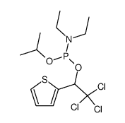 isopropyl (2,2,2-trichloro-1-(thiophen-2-yl)ethyl) diethylphosphoramidite结构式