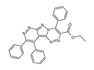 ethyl 4,9,10-triphenylpyridazino[3',4':3,4]pyrazolo[5,1-c][1,2,4]triazine-3-carboxylate Structure