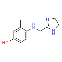 Phenol, 4-[[(4,5-dihydro-1H-imidazol-2-yl)methyl]amino]-3-methyl- (9CI) Structure