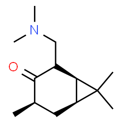 Bicyclo[4.1.0]heptan-3-one, 2-[(dimethylamino)methyl]-4,7,7-trimethyl-, [1S-(1alpha,4ba,6alpha)]- (9CI) structure