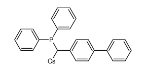 ([1,1'-biphenyl]-4-yl(diphenylphosphanyl)methyl)cesium结构式