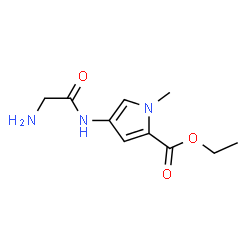 1H-Pyrrole-2-carboxylicacid,4-[(aminoacetyl)amino]-1-methyl-,ethylester(9CI)结构式