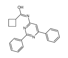 N-(2,6-diphenylpyrimidin-4-yl)cyclobutanecarboxamide结构式