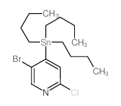 5-Bromo-2-chloro-4-(tributylstannyl)pyridine structure