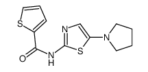 N-(5-pyrrolidin-1-yl-1,3-thiazol-2-yl)thiophene-2-carboxamide结构式
