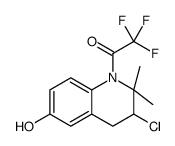 1-(3-chloro-6-hydroxy-2,2-dimethyl-3,4-dihydroquinolin-1-yl)-2,2,2-trifluoroethanone结构式