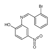 2-[(2-bromophenyl)methylideneamino]-4-nitrophenol结构式