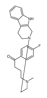 1-(4-fluorophenyl)-4-[methyl-[2-(1,3,4,9-tetrahydropyrido[3,4-b]indol-2-yl)ethyl]amino]butan-1-one结构式