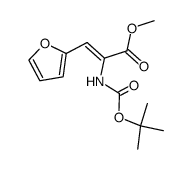 methyl (Z)-2-((tert-butoxycarbonyl)amino)-3-(furan-2-yl)acrylate Structure