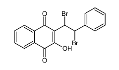 2-(α,β-dibromo-phenethyl)-3-hydroxy-[1,4]naphthoquinone结构式