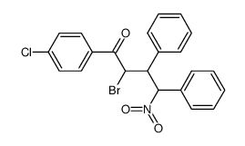 2-bromo-1-(4-chloro-phenyl)-4-nitro-3,4-diphenyl-butan-1-one Structure