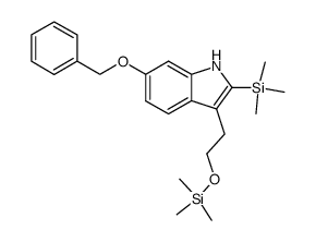 6-(benzyloxy)-2-(trimethylsilyl)-3-(2-((trimethylsilyl)oxy)ethyl)-1H-indole结构式