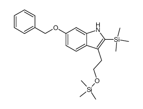 6-(benzyloxy)-2-(trimethylsilyl)-3-(2-((trimethylsilyl)oxy)ethyl)-1H-indole Structure