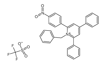 1-benzyl-2-(4'-nitrophenyl)-4,6-diphenylpyridinium triflate结构式