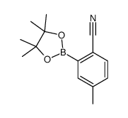 4-Methyl-2-(4,4,5,5-tetramethyl-1,3,2-dioxaborolan-2-yl)-benzonitrile结构式