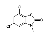 5,7-dichloro-3-methyl-1,3-benzothiazol-2-one结构式