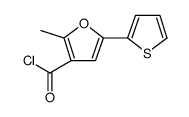 3-Furancarbonyl chloride, 2-methyl-5-(2-thienyl)结构式