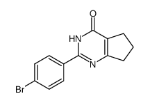 2-(4-bromophenyl)-6,7-dihydro-5H-cyclopenta[d]pyrimidin-4-ol结构式