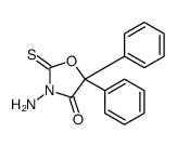 3-amino-5,5-diphenyl-2-sulfanylidene-1,3-oxazolidin-4-one结构式