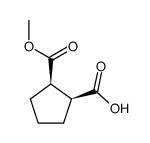 (1S,2R)-cis-2-methoxycarbonyl-cyclopentane-1-carboxylic acid Structure