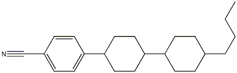 4-[trans-4-(trans-4-Butylclohexyl) cyclohexyl]benzonitrile Structure