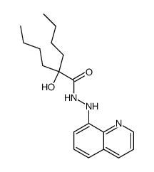 2-Butyl-2-hydroxy-hexanoic acid N'-quinolin-8-yl-hydrazide结构式