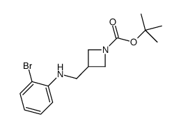 1-Boc-3-[(2-溴苯氨基)-甲基]-氮杂丁烷结构式
