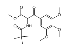 2-(2,2-Dimethyl-propionylamino)-3-oxo-3-(3,4,5-trimethoxy-phenyl)-propionic acid methyl ester Structure