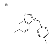 3-[(4-fluorophenyl)methyl]-6-methyl-1,3-benzothiazol-3-ium,bromide Structure