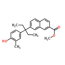 Methyl 7-[3-(4-hydroxy-3-methylphenyl)-3-pentanyl]-2-naphthoate Structure