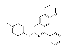 6,7-dimethoxy-3-(1-methylpiperidin-4-yl)oxy-1-phenylisoquinoline结构式