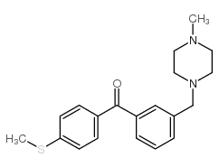 3-(4-METHYLPIPERAZINOMETHYL)-4'-THIOMETHYLBENZOPHENONE结构式