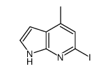 6-碘-4-甲基-1H-吡咯并[2,3-B]吡啶结构式