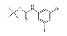 tert-Butyl (3-bromo-5-iodophenyl)carbamate Structure