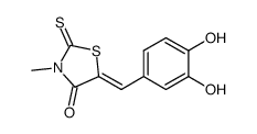 (Z)-5-(3,4-dihydroxybenzylidene)-3-methyl-2-thioxothiazolidin-4-one Structure